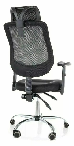 Črn pisarniški stol FLEXISEAT Q-118RC