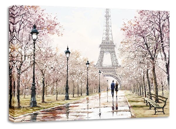 Slika Styler Canvas Watercolor Paris Melancholx, 85 x 113 cm