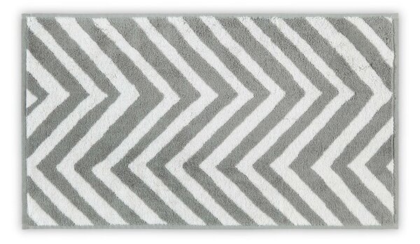 Bela/siva bombažna brisača 33x33 cm Chevron – Foutastic