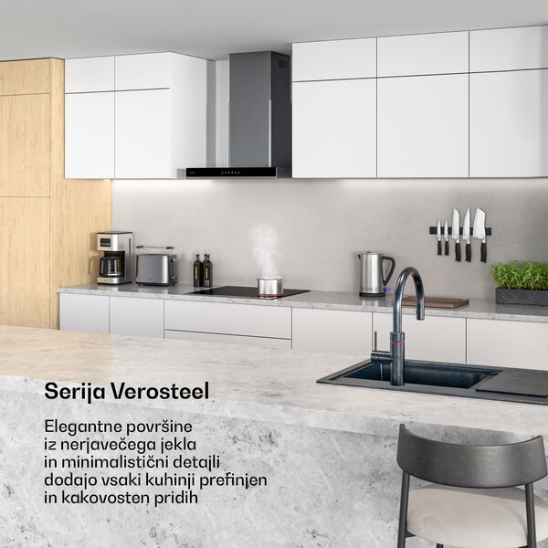 Klarstein Verosteel steklokeramična kuhalna plošča | 4 cone | minimalistična, zmogljiva | 6600 W | 60 cm
