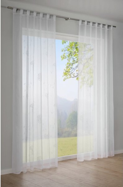 Bela prosojna zavesa 245x140 cm Voile - Gardinia