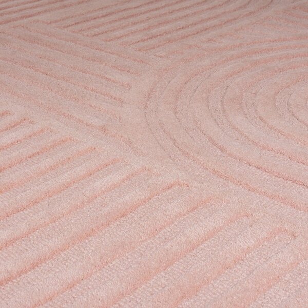 Rožnata volnena preproga Flair Rugs Zen Garden, 120 x 170 cm