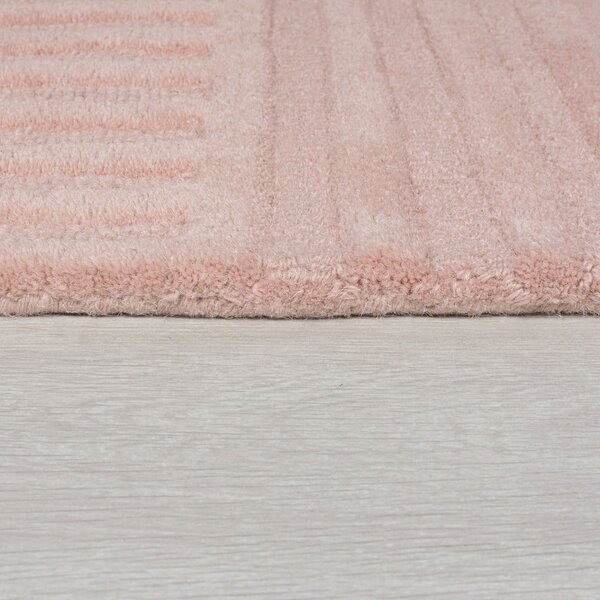 Rožnata volnena preproga Flair Rugs Zen Garden, 120 x 170 cm