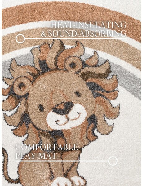 Kremno bela otroška preproga 160x230 cm Roar like a Lion Rainbow Party – Villeroy&Boch
