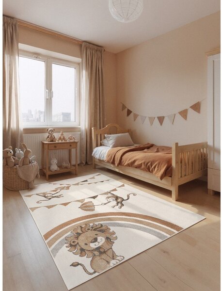 Kremno bela otroška preproga 160x230 cm Roar like a Lion Rainbow Party – Villeroy&Boch