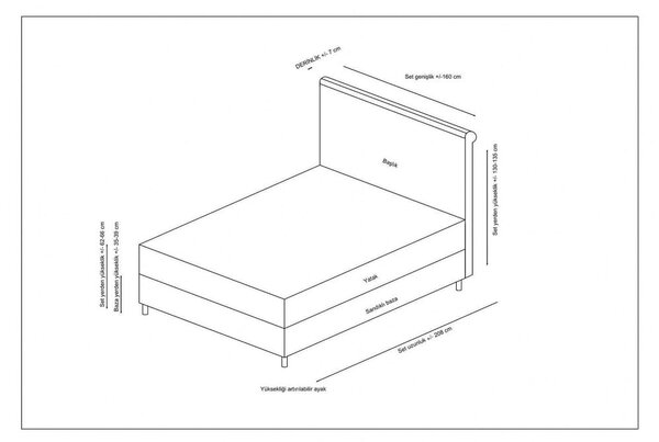 Rožnata boxspring postelja s prostorom za shranjevanje 140x200 cm Sonata – Kalune Design