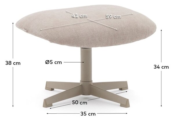 Bež tabure Jaspe – Kave Home
