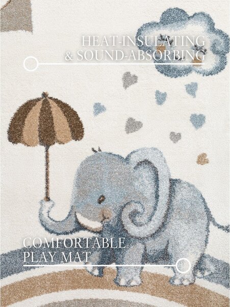 Kremno bela otroška preproga 120x170 cm Walk like an Elephant Rainy Party – Villeroy&Boch