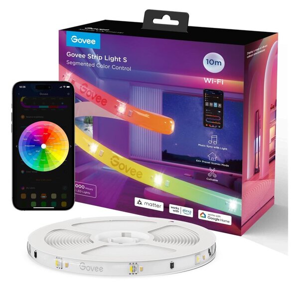 Govee - Wi-Fi RGBICW Smart PRO LED trak 10m MATTER - ekstra trpežna