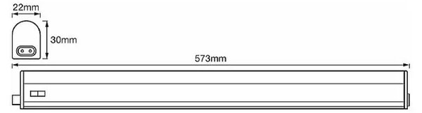 LED svetlobna letev Ledvance Switch Batten (8 W, dolžina: 57,3 cm, toplo bela)