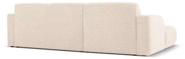 Bež kotna sedežna garnitura iz tkanine bouclé (levi kot) Molino – Micadoni Home