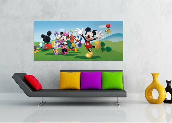 Otroška foto ozadje Mickey Mouse in prijatelji ,202 x 90 cm