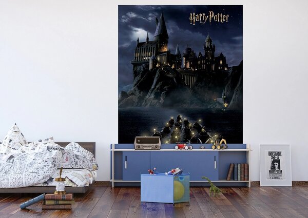 Otroška fotografska ozadja Harry Potter HogwartsNight 182 x 252 cm, 4 deli