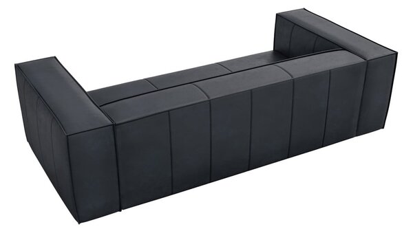 Temno modra usnjena sedežna garnitura 227 cm Madame – Windsor & Co Sofas