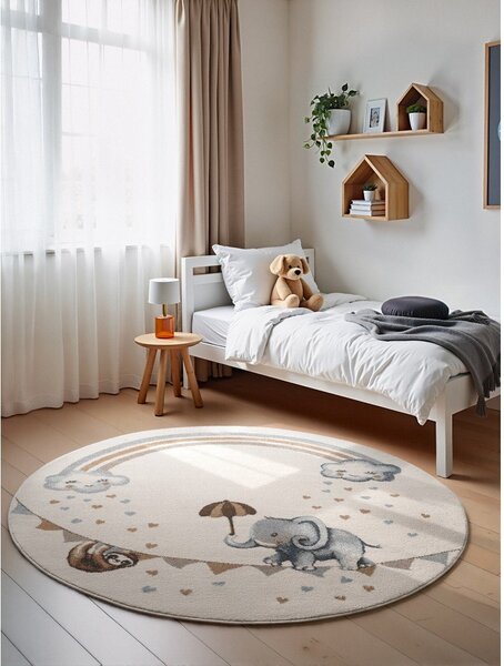 Kremno bela otroška preproga ø160 cm Walk like an Elephant Rainbow – Villeroy&Boch