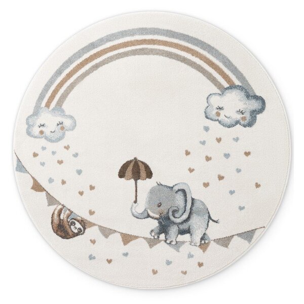 Kremno bela otroška preproga ø160 cm Walk like an Elephant Rainbow – Villeroy&Boch