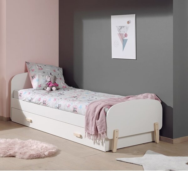 Bela otroška postelja Vipack Kiddy, 90 x 200 cm