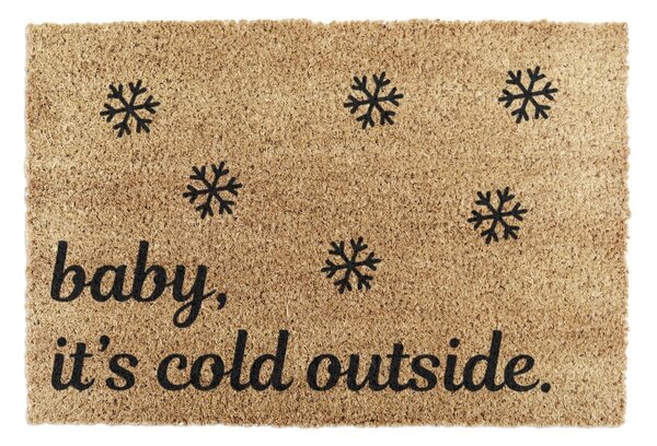 Predpražnik z božičnim motivom iz kokosovih vlaken 40x60 cm Baby It's Cold Outside – Artsy Doormats