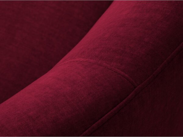 Bordo žametna asimetrična zofa Mazzini Sofas Debbie, desna