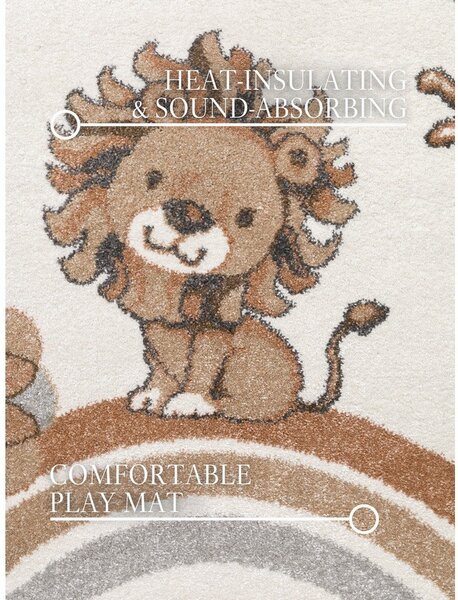 Kremno bela otroška preproga ø160 cm Roar like a Lion – Villeroy&Boch