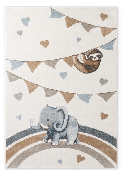 Kremno bela otroška preproga 160x230 cm Walk like an Elephant Rainbow Party – Villeroy&Boch