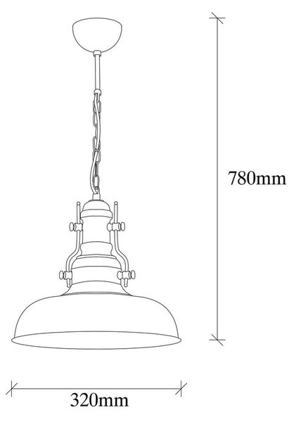 Črna viseča svetilka s kovinskim senčilom ø 32 cm Berceste – Opviq lights