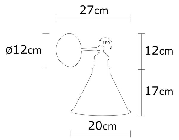 Stenska svetilka v bronasti barvi Berceste – Opviq lights