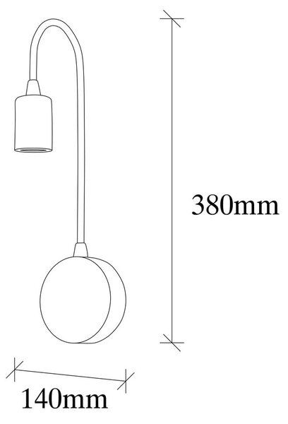 Črna stenska svetilka Baston – Opviq lights