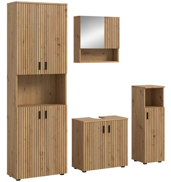MID.YOU Kopalnica Mone, Barva Hrasta, 4-Delna