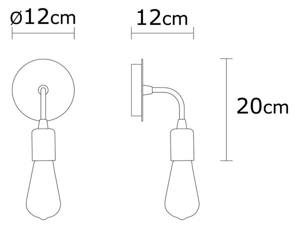 Črna stenska svetilka Harput – Opviq lights