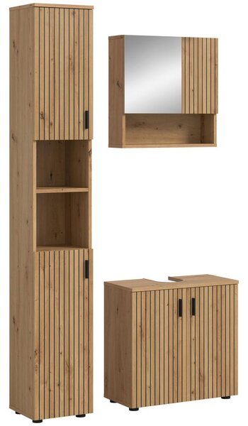 MID.YOU Kopalnica Mone, Barva Hrasta, 3-Delna