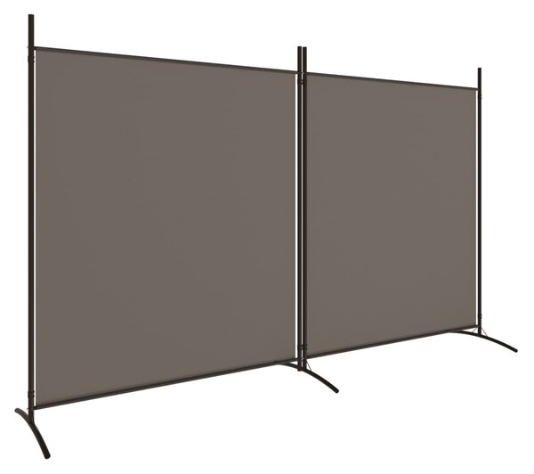 VidaXL Paravan 2-delni antracit 348x180 cm blago