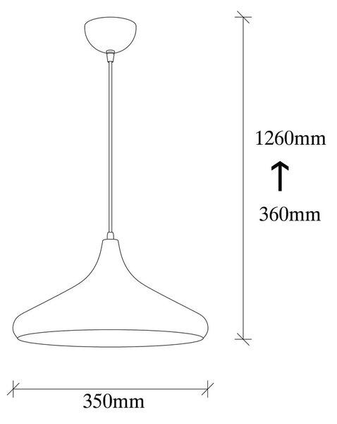 Viseča svetilka v zlati barvi s kovinskim senčilom ø 35 cm Berceste – Opviq lights