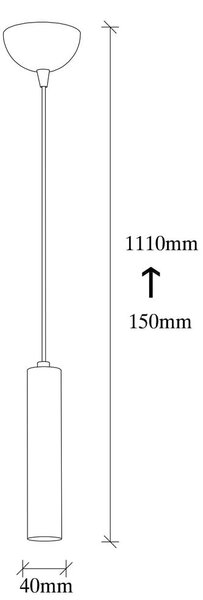 Viseča svetilka v zlati barvi ø 4 cm Tempo – Opviq lights