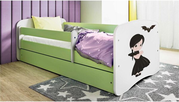 MID.YOU Otroška Postelja Babydreams, Bela, Zelena, 80x160cm