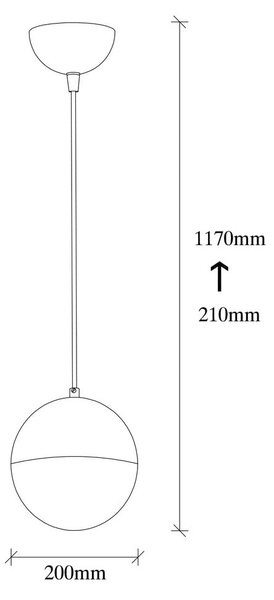 Bela/v zlati barvi viseča svetilka s steklenim senčilom ø 20 cm Bastos – Opviq lights