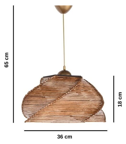 Bež viseča svetilka ø 36 cm Pentagone – Opviq lights