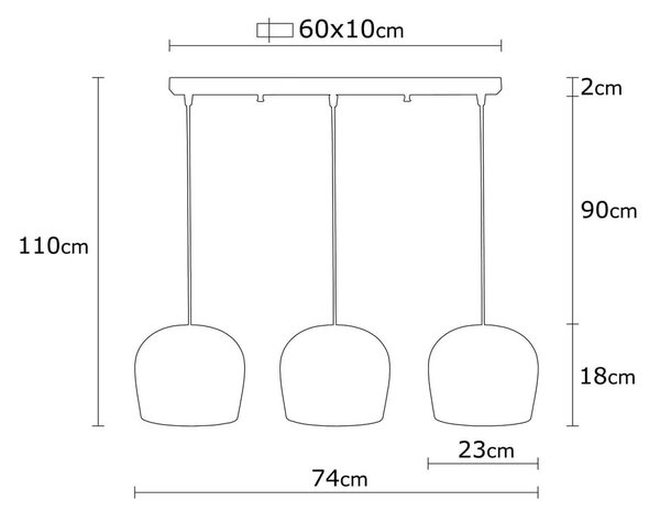 Črna viseča svetilka Berceste – Opviq lights