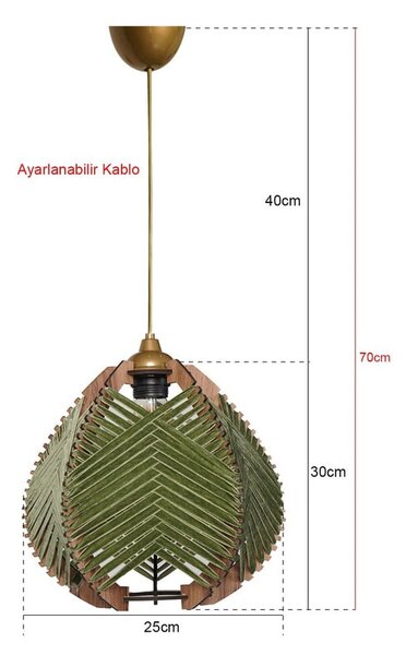 Temno zelena/v naravni barvi viseča svetilka s tekstilnim senčilom ø 25 cm – Opviq lights