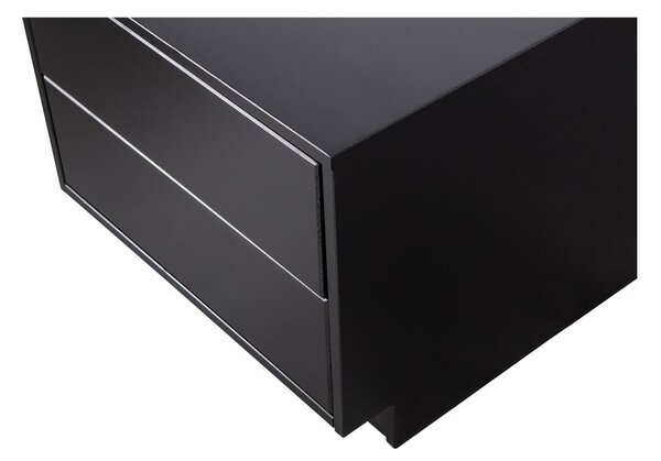 Črna modularna TV omarica iz masivnega bora 50x40 cm Finca – WOOOD