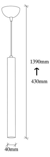 Viseča svetilka v zlati barvi s kovinskim senčilom ø 4 cm Tempo – Opviq lights