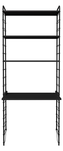 Črn sistem modularnih polic 82x204 cm Dakota – Tenzo