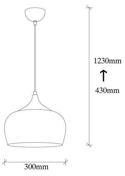 Viseča svetilka v zlati barvi s kovinskim senčilom ø 30 cm Berceste – Opviq lights