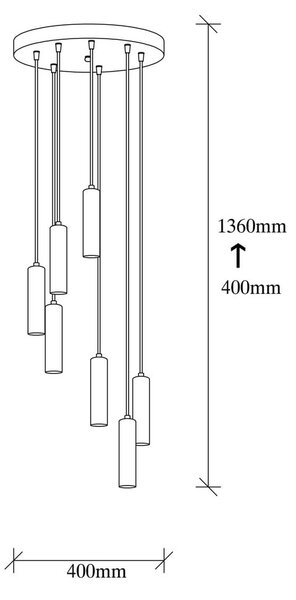 Črna/v zlati barvi viseča svetilka ø 40 cm Tempo – Opviq lights