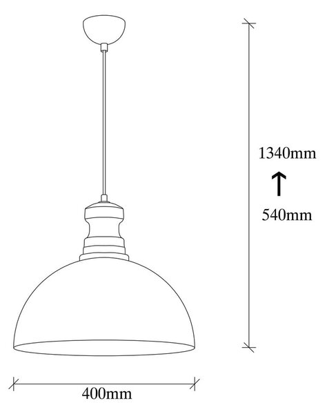 Viseča svetilka v zlati barvi s kovinskim senčilom ø 40 cm Berceste – Opviq lights