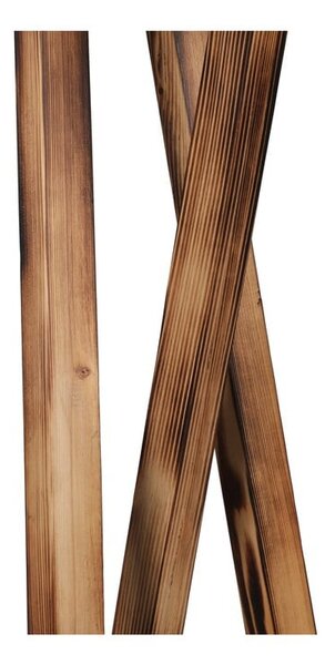 Črna/rjava stoječa svetilka s tekstilnim senčilom (višina 149 cm) Maçka – Opviq lights
