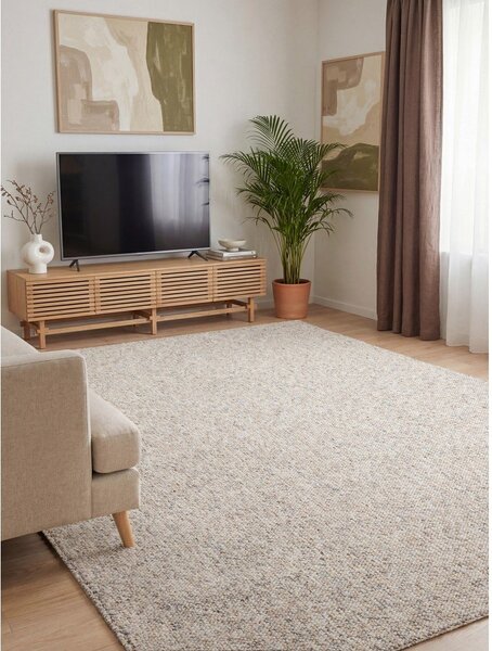 Siva/kremno bela pralna preproga 80x150 cm Rocco Dark Cream – Elle Decoration
