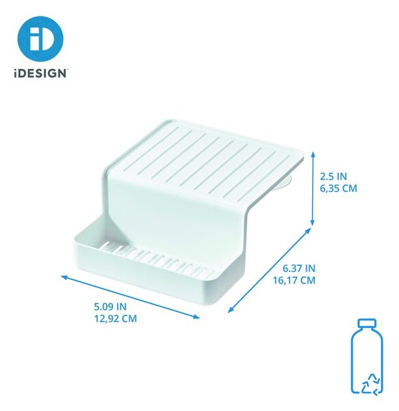 Držalo za gobico iz reciklirane plastike z namestitvijo brez vrtanja Eco System – iDesign