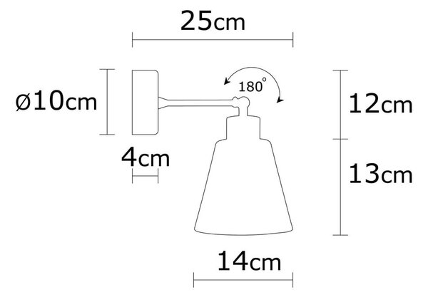 Bela/v naravni barvi stenska svetilka Manavgat – Opviq lights