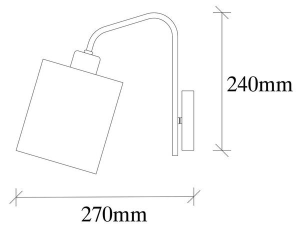 Bela/v srebrni barvi stenska svetilka Ve – Opviq lights